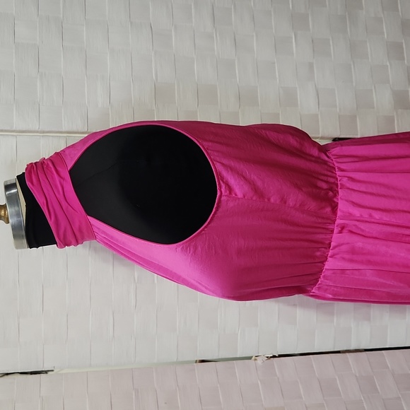 Hot Pink Worthington Shoulderless Dress - Size XS - Picture 5 of 12